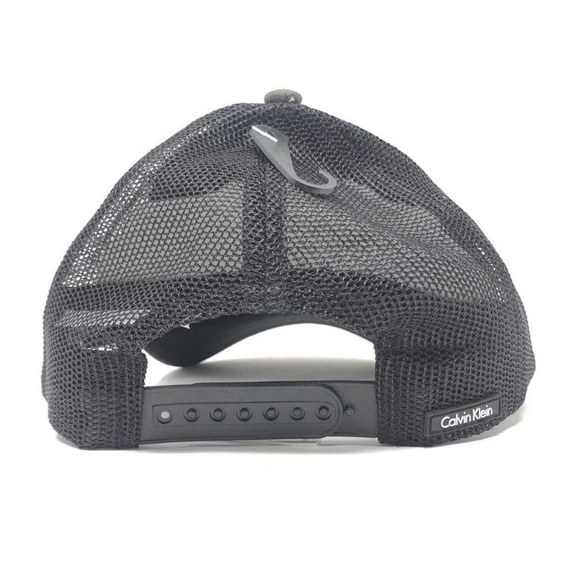 NWT Calvin Klein Men's Logo Trucker Cap Black - Picture 3 of 3